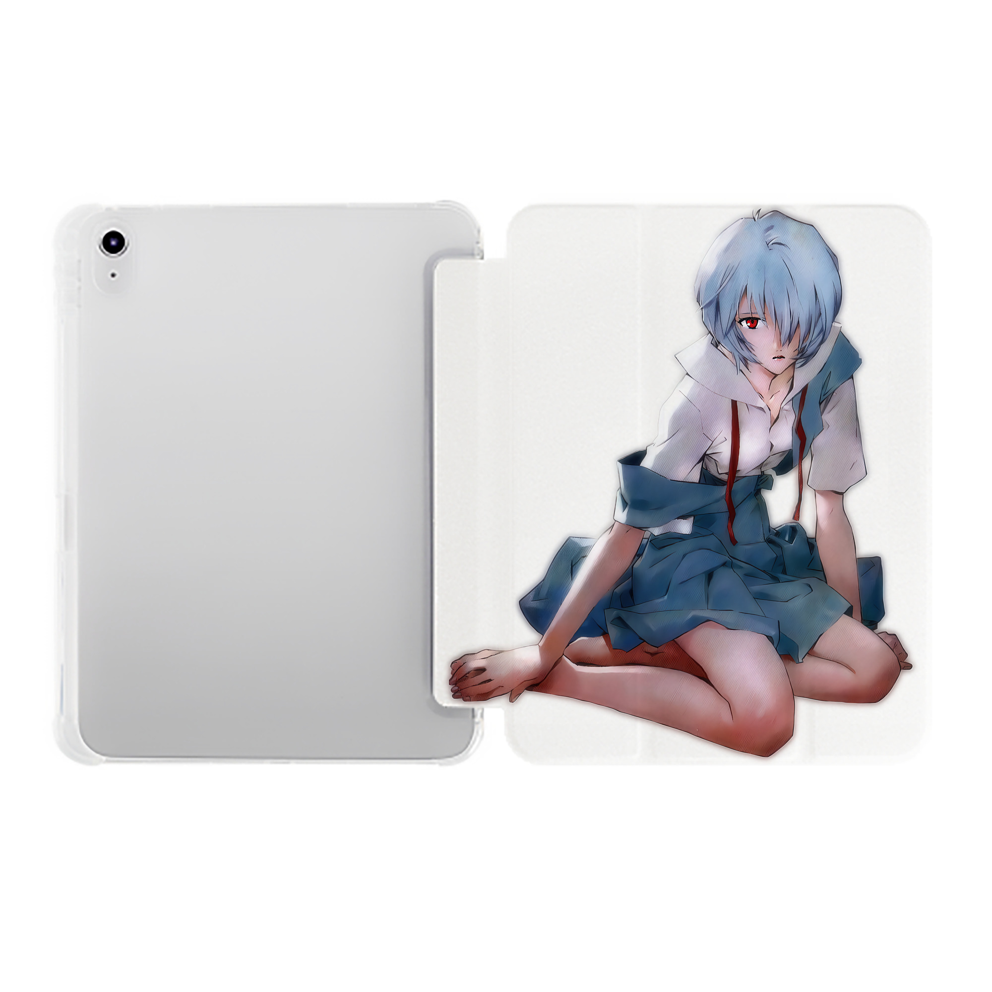 （画像用） EVA 新世紀エヴァンゲリオン IPad ケース ペン収納付き 三つ折りスタンド PUレザー×シリコン 対応機種9.5/10.5/10.9インチ